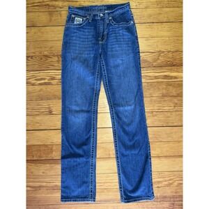 Cinch Jeans Mens 27x34 White Label Relaxed Fit Medium Stonewash Western Cowboy